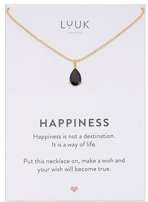 LUUK LIFESTYLE Collana in argento sterling delicata con pendente basico in cristallo solitario, pietra di zircone, idea regalo per donna, collana con pietra del mese