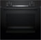 Bosch HBA510BA3, Serie 2, Einbau-Backofen, 60 x 60 cm, 3D-Heißluft für gleichmäßiges Backen auf 3 Ebenen, Schnellaufheizung, Halogen-Innenbeleuchtung, Schwarz
