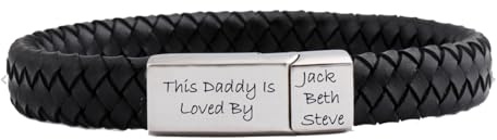 My Giavelle Custom Men's Bracelet | Engraved with Loved Ones' Names | Beautiful Gift for Dad, Husband, or Partner | Perfect for Anniversaries & Love-Filled Moments