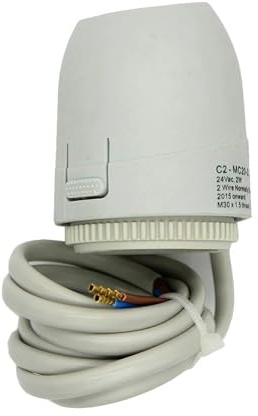 HWEIH 24v 230v NO NC Normalmente Aperto Chiuso Attuatore Termico Elettrico Valvola a Testa for Collettore Radiatore Riscaldamento a pavimento Termostato(24v NC)