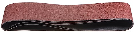 sourcing map 3pcs Sanding Belts 102 x 914mm Belt Sander Paper 80 Grit Aluminum Oxide Sandpaper Belt for Sanding Polishing Wood Metal Paint