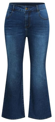 Hanna Nikole Jean Bootcut Grande Taille pour Femme - Taille Haute - Jean Bootcut Extensible