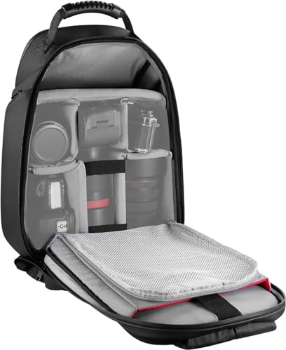 NEEWER BASICS Borsa Fotocamera per Fotografi, Zaino Fotocamera Digitale, Custodia Grande Antiurto Impermeabile Compatibile con Sony Canon Nikon DSLR Mirrorless Lenti Piccoli Accessori, PB26 Nero