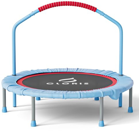 CLORIS 101,6 cm faltbares Fitness-Trampolin – maximale Belastung 220bl, Rebounder mit verstellbarem Schaumstoffgriff Indoor/Outdoor, Fitness, Körperübung