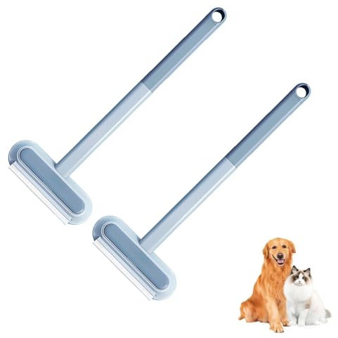 2 Stück Tierhaarentferner Multifunktion Langen Griff, Hundehaare Und Katzenhaare Wiederverwendbar, Tierhaarentferner Hunde Kleiderbürste, Fusselbürste Tierhaare Teppich Bürst Hausreinigungsbürste
