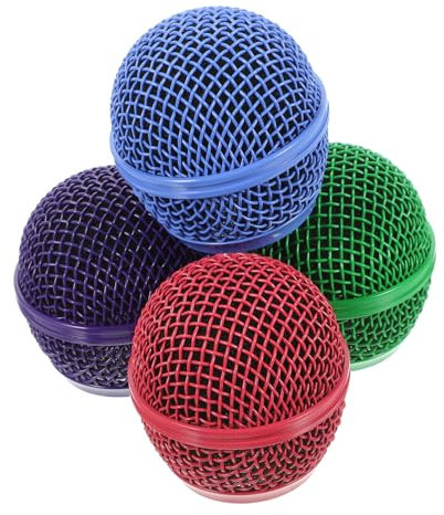 IMIKEYA 4 Pièces Têtes de Remplacement pour Microphone Colorées Accessoires Universels pour Micros sans Fil et Filaire Installation Facile et Durable