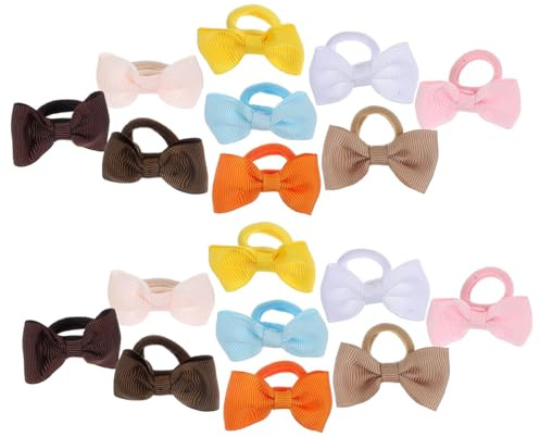 TOYANDONA 18stücke Haarbänder Für Mädchen Mit Schleife Haargummis Aus Polyester Elastische Haaraccessoires Für Kleine Mädchen Und Frauen Für Alltag Und Sport