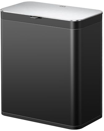 EKO 7L Stainless Steel 1.85gal Kitchen Composter with Removable Inner Bucket and Deodorization Tray, 2 in 1 Compost Container with Lid, Waste Container