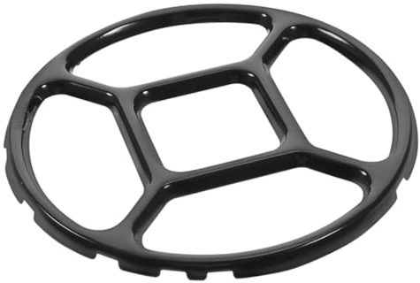 Supporto Antiscivolo per Fornello a Gas Smaltato Nero | Struttura Versatile e Stabile, per Piccoli Pentolini, Accessorio Riutilizzabile per Cucina