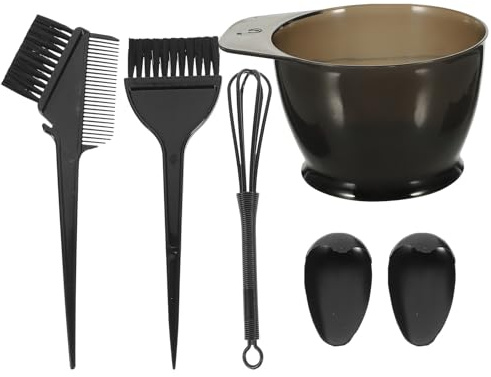 LALADEFIEE Hair Dye Tool Kit 5pcs Set Hair Coloring Brushes Tint Bowls Ear Covers for Home Salon DIY