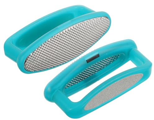 LRXIYODE 2 pièces Râpe Pédicure Acier Inoxydable pour Talons Secs et Corne Éliminateur Callosités pour Soin des Abîmés Outil et Réutilisable Couleur Aléatoire Couleur Aléatoire