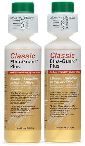 Valvemaster Classic Etha-Guard Plus ethanol stabiliser neutraliser for E5, E10 petrol. 2 x 250ml bottle.