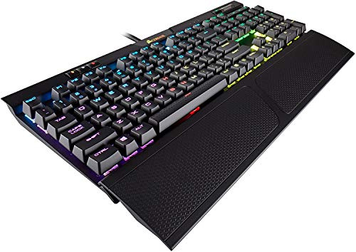 Corsair K70 RGB MK.2 Mechanical Gaming Keyboard - USB Passthrough & Media Controls - Tactile & Clicky - Cherry MX Blue - RGB LED Backlit, CH-9109011-NA