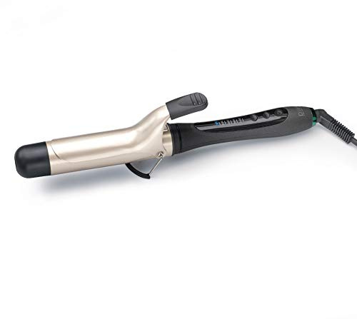 Diva Pro Styling Digital Tong - Lockenstab mit Zange - Digital verstellbare Hitzeregelung - Automatische Abschaltung - 3m langes Kabel, schwarz