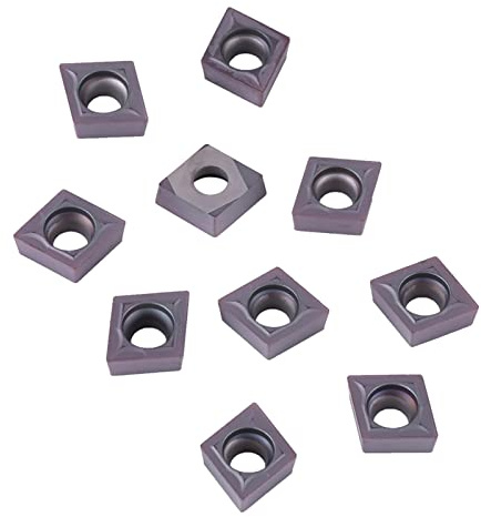 10pcs CNC Hartmetall Einsatzschneider CCMT09T304 VP15TF Wendeplatten für Drehmeißel | Hohe Härte, Chemische Beständigkeit, Hitzebeständigkeit, Verschleißfestigkeit, Stahl, Edelstahl, CNC, Drehmeißel