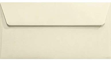 Netuno 100 Umschläge Ecru gerippt DIN DL 11x22 cm festlich und hochwertig | 120g Aster Laid Ivory · elegante und stilvolle cremefarbene Kuverts Strukturpapier für Hochzeit, Einladungen