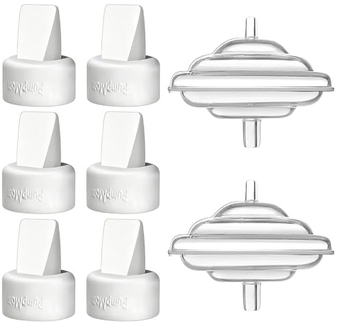 Replacement Duckbill Valves and Backflow Protector for Spectra, Compatible Pump Parts Spectra S1 S2 9 Plus by PumpMom (Not Original Accessories), White
