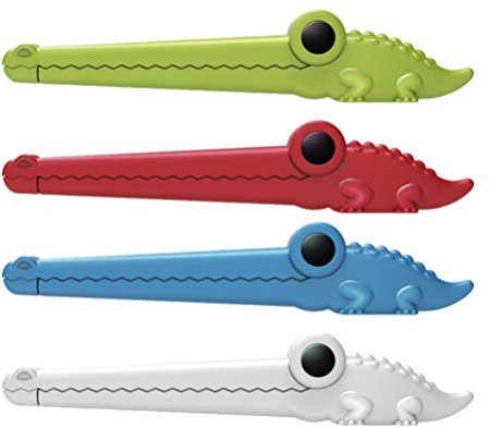 YARNOW 4 Stücke Tütenclips Beutel- Clips Dichtungsclips Krokodil Figur Beutel Verschluss Clips Aromaclips Plastikbeutel Klemmen Frischhalteklammern Verschlussklammer für Lebensmittel Snack