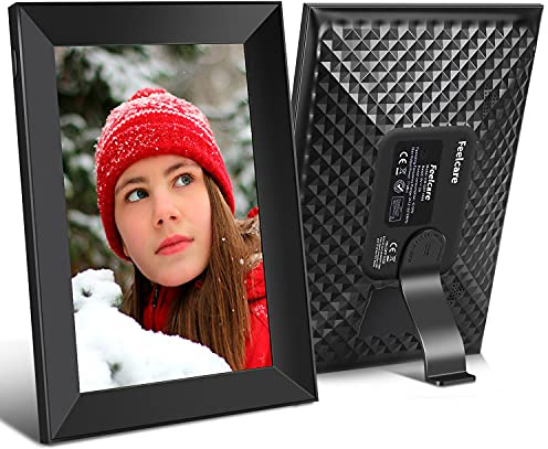 Feelcare 10.1 Inch WiFi Digital Picture Frame, Send Photos or Videos Instantly from Anywhere Via APP, Touch Screen, 1920X1200 Full HD IPS Display, 5GHZ WiFi, Built-in 16GB Storage