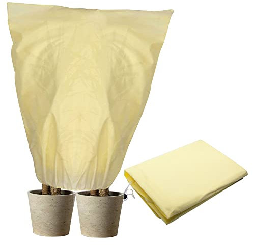 Horuili Cappuccio Protezione Piante, Protezione Invernale per Piante, Copri Piante Inverno Riutilizzabile, 120 x 180 cm con Moschettone a Coulisse con Cerniera per Palme, ulivi, Piante in Vaso