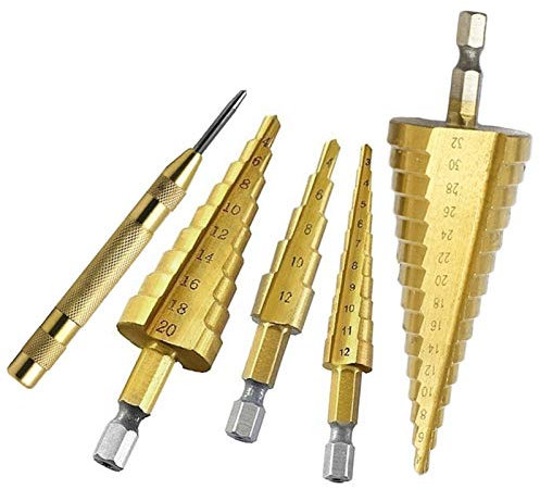 Samnuerly Tools HSS Stahl Titan-Stufenbohrer 3-12mm 4-12mm 4-20mm Schritt Cone Cutt Werkzeuge Metallbohrer Set for Holzverarbeitung Holz Alles Neue nie benutzt (Color : 3 13mm)
