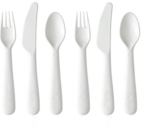 Children Kids Baby Toddler Cream Cutlery Set Kalas Replacements Colour Choice 6pcs Fork Knife Spoon BPA Free 6pcs