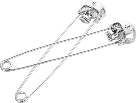 VILLCASE Broche De Sécurité en Forme De Crâne 2 Pièces De La Conception De La Broche Skull pour
