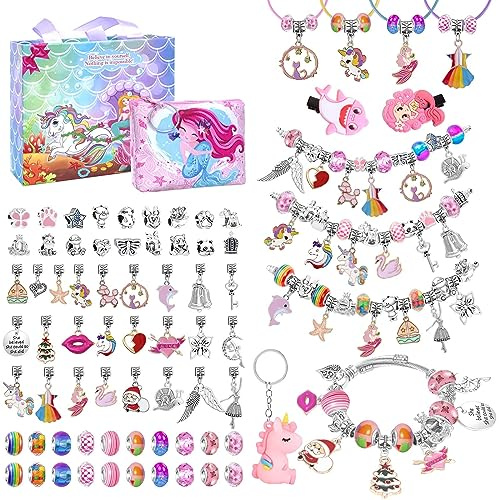 Geschenke für Mädchen, Schmuck Basteln Mädchen 5 6 7 8 9 10 11 12 Jahre Mädchen 4 5 6 7 8 9 Jahre Geschenkideen Geschenk 5-12 Jahre Mädchen Freundschaftsarmband Selber Machen Weihnachtsgeschenke
