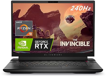 Alienware m16 Gaming Laptop - 16 Inch QHD 240 Hz, AMD Ryzen 9 7845HX, 16 GB RAM, 1 TB SSD, NVIDIA GeForce RTX 4070, AlienFX RGB Keyboard - German, Windows 11 Home, Dark Metallic Moon