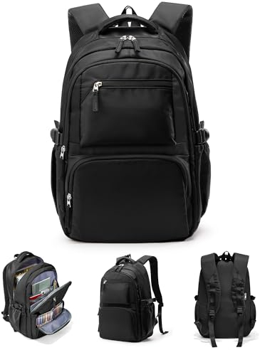 sikazan Rucksack Für die Schule, Schulrucksack Teenager Schwarz Mädchen Jungen, Schultasche Damen, Casual Daypacks, School Backpack, School Bag, Schul Tasche, Schulrucksäcke, Schultaschen