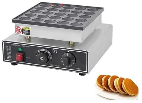 Macchina Waffle Elettrica Commerciale, Macchina Per Pancake Olandesi, Piastra Per Waffle Antiaderente 25/50 Griglie, Mini Macchina Pancake Olandese In Acciaio Inossidabile,50-Holes