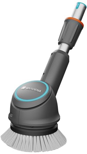 Gardena Tellerbürsten-Aufsatz für AquaBrush: Reinigungsaufsatz und Erweiterung für Akku-Multi-Reiniger (14840, 14841, 14842), schonende Nassreinigung empfindlicher Flächen, Zubehör (14846-20)