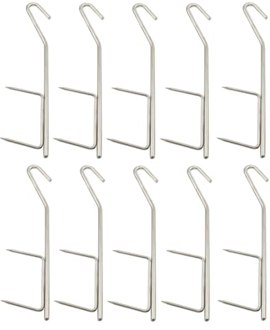 ok4y Räucherhaken für Forellen Edelstahl 10 Stück Deluxe Doppelspitz L 15 cm 5 mm Ø extra stark räuchern von Fisch Fleisch Käse Wurst