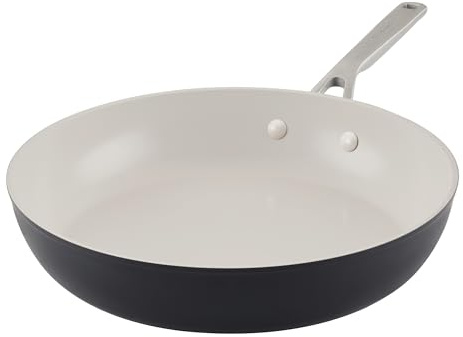 KitchenAid Harteloxierte Keramik-Antihaft-Pfanne/Bratpfanne, 31 cm, Mattschwarz