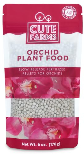 Orchid Slow Release Fertilizer Pellets for Indoor and Outdoor Plants (6 oz) Resealable Bag
