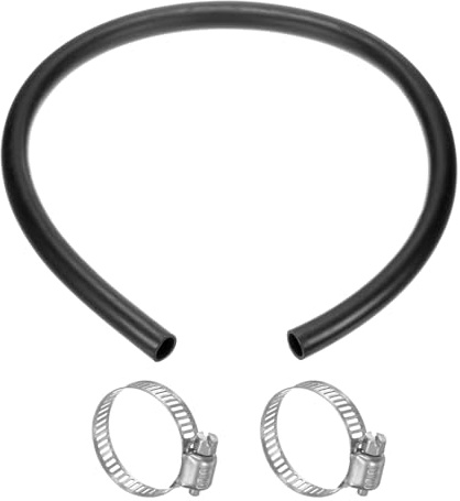 M METERXITY Tubi flessibili per olio lubrificante, (3/16) 19 mm ID x (1) 25 mm OD 3,28 piedi Tubo flessibile in gomma Tubo flessibile in gomma con 2 morsetti per irrigazione [Nero]