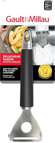 GAULT&MILLAU - Éplucheur Rasoir - Coupe ultra-précise - Ergonomique et facile à utiliser - Lot de 1, La Collection Inox Brossé