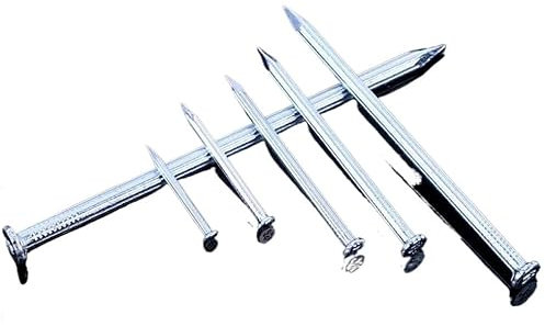 ERVDKXCOI Clavos de Cemento,Clavos de Pared Tachuelas Clavos Clavos de Acero Blanco, Clavos de Cemento galvanizado, Clavos de Hierro, Clavos de Acero de especificaciones múltiples(60mm (400g))