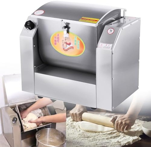 Batteur Pétrin Professionnel, Robot Patissier Multifonctions, Mélangeur à Pâte électrique Pétrisseur Spirale Mixeur de Pâtisserie en Acier Inoxydable, pour Boulangeries/Restaurants,8.5KG