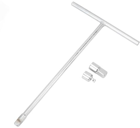 Cocoarm 3/8in Drive T Handle Wrench Long T Bar Socket Wrench Set Chrome Vanadium Steel T Handle Wrench‎ Drive with Internal 1/4in Drive, External 1/2in Drive Adapter