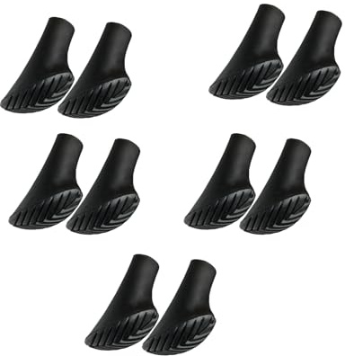 Meichoon 10er Pack Wanderstock-Spitzen Ersatz-Gummischutz für Trekking-Wanderstöcke Universal 11mm/0,43 TP13