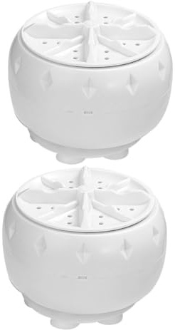 IMIKEYA Lavatrice con per Biancheria in Intima Automatica Delicata e Turbo Mini Portatile Plastica 2 Pezzi Agitatore Pulizia Profonda e Uso per Camper, Casa e Viaggio