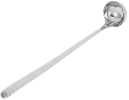 TIDTALEO Cuillère à Long Manche Acier Inoxydable Pour Cuisine Louche Résistante Anti-déformation Pour Soupe Riz Et Mélange Aliments Ustensile Pratique Ergonomique Anti-glisse