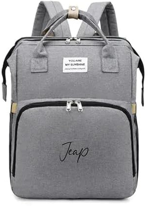 Jeap Zaino Fasciatoio per Neonati | Borsa Bebè con Fasciatoio per il Cambio Pannolino | Con Tasche Termiche e Ganci Passeggino | Capiente e in Tessuto Impermeabile | Zaino Bebè per Mamma e Papà