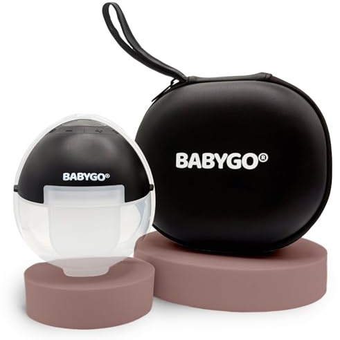 BABYGO® Electric Breast Pump, Wearable, Hands Free, Cordless & Quiet | UKCA & CE Marked, RoHS Compliant, 3 Flange Sizes 17, 19 & 21mm Included, 3 Modes and 9 Levels, 6-7 Sessions per Charge
