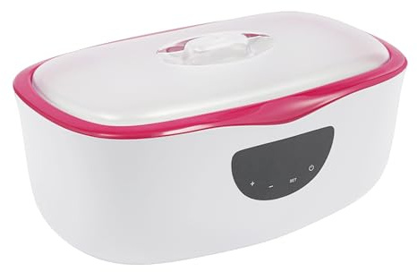 Machine de bain de paraffine 230 W professionnelle, thérapie de croissance des mains et des pieds, pot en aluminium de 4000 ml, écran LED 45-75 °C, pour spa à domicile et institut cosmétique (rouge)