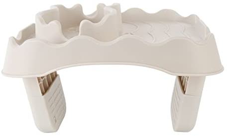 Asixxsix Bandeja DE MESA AJUSTABLE PARA BAÑERA DE HIDROMASAJE Con 2 PORTAVASOS, Organizador DE Bebidas Antideslizante, Diseño Mejorado, Bandeja DE Servicio Con Clamp/Holder PARA Spa, Piscina, Bañer