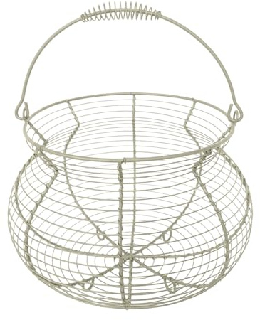 Cesta para huevos de gallina, contenedor vintage, con asa para hueveras de mostrador, para cocina, picnic, jardín, , Pascua, fruta, verdura, mostrador