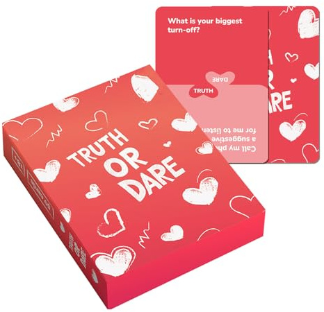 Gioco di carte di relazione – Gioco per coppie con 50 carte, suggerimenti di conversazione civettuola | Set di romantica per appuntamenti, serate, bere, adulti, adolescenti, feste di San
