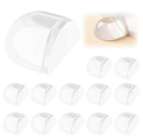 12 Stück Türstopper Boden selbstklebend, Transparente Selbstklebende Bodentürstopper, Ohne Bohren Türpuffer Boden für Alle Hartböden Geeignet, Wand und Möbelschutz 41 x 39 x 20mm